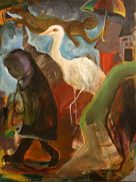 Rainy day in Castle Combe, Oil on canvas, 100 x75cm, 2009 $1100
