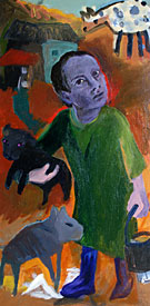 Dreaming of Spotty Cow, acrylic on canvas, 76.5 x 38cm, 2009 $448