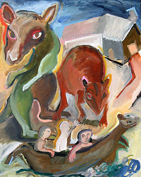 Kangaroo, acrylic on canvas, 100 x 80cm $900