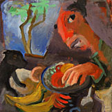 Woman Dog and Fruit, acrylic on canvas, 2007 $203